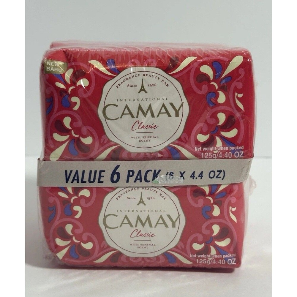 Camay Classic Sensual Scent Bar Soap Value 6 Pack